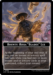 Bounty: Rissa "Blades" Lee // Bounty Rules Double-Sided Token [Outlaws of Thunder Junction Commander Tokens] | PLUS EV GAMES 