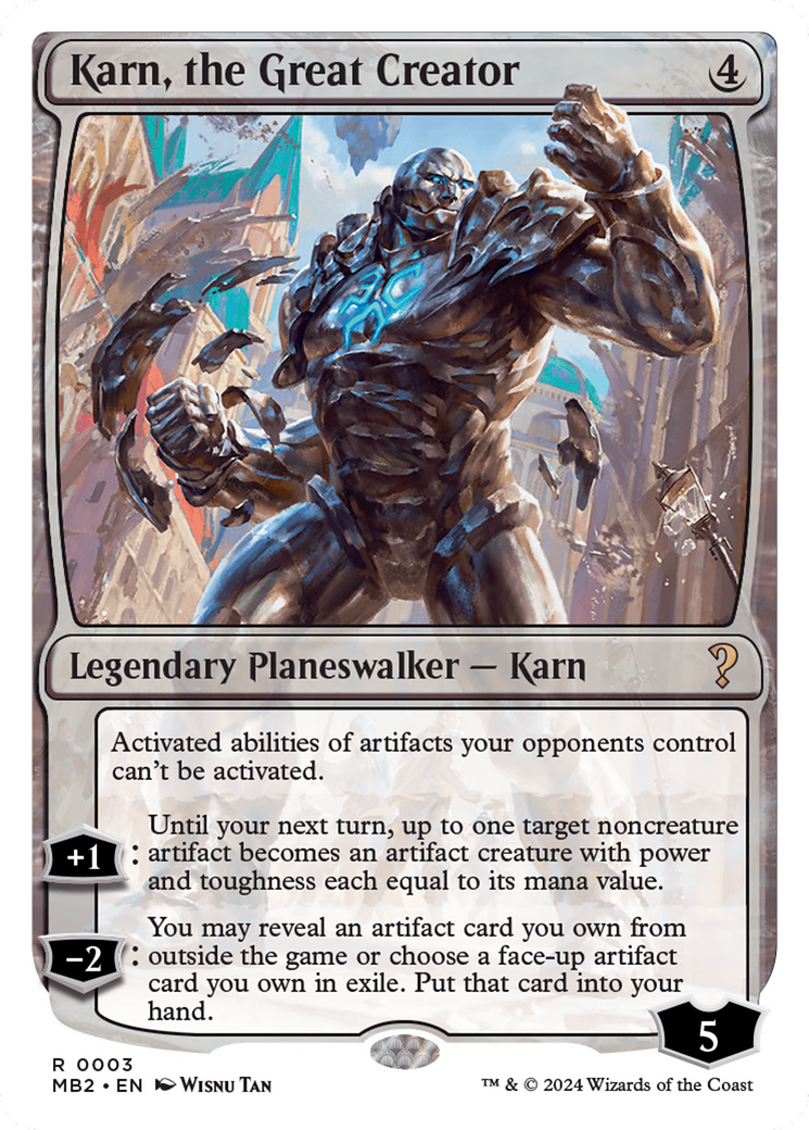 Karn, the Great Creator (White Border) [Mystery Booster 2] | PLUS EV GAMES 