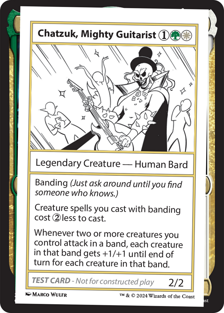 Chatzuk, Mighty Guitarist [Mystery Booster 2 Playtest Cards] | PLUS EV GAMES 