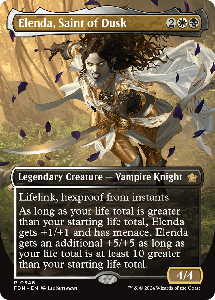 Elenda, Saint of Dusk (Borderless) [Foundations] | PLUS EV GAMES 