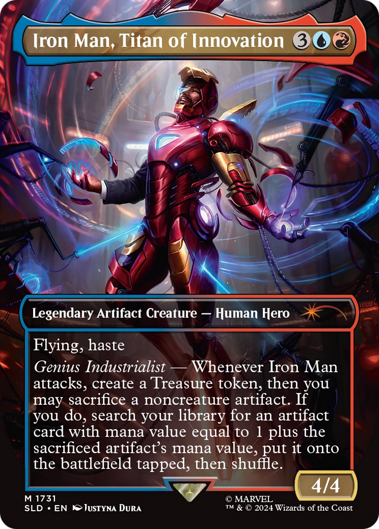 Iron Man, Titan of Innovation (Rainbow Foil) [Secret Lair Drop Series] | PLUS EV GAMES 