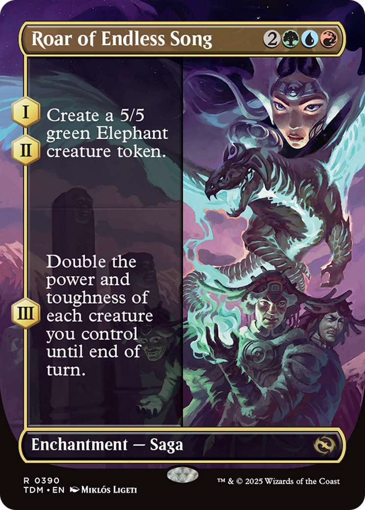 Roar of Endless Song (Borderless) [Tarkir: Dragonstorm] | PLUS EV GAMES 