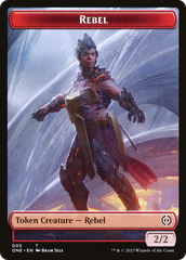 Rebel // The Hollow Sentinel Double-Sided Token [Phyrexia: All Will Be One Tokens] | PLUS EV GAMES 
