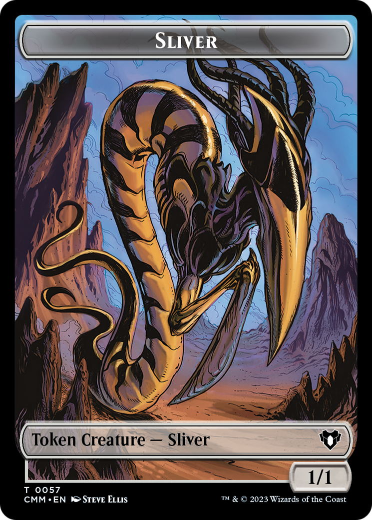 Sliver Army // Sliver Double-Sided Token [Commander Masters Tokens] | PLUS EV GAMES 