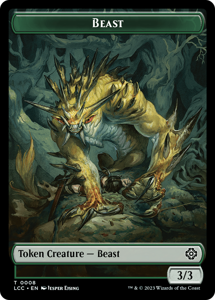 Beast // Merfolk (0003) Double-Sided Token [The Lost Caverns of Ixalan Commander Tokens] | PLUS EV GAMES 