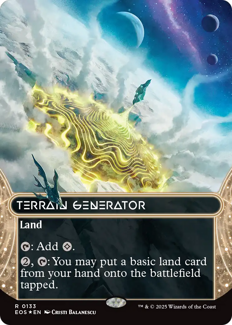 Terrain Generator (0133) (Borderless) (Galaxy Foil) [Edge of Eternities: Stellar Sights] | PLUS EV GAMES 