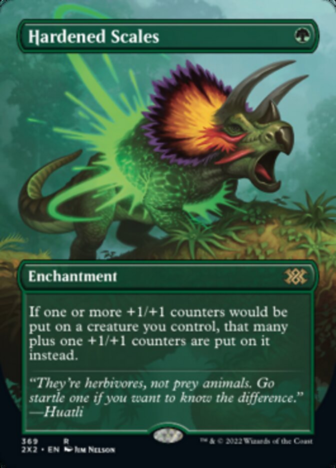 Hardened Scales (Borderless Alternate Art) [Double Masters 2022] | PLUS EV GAMES 