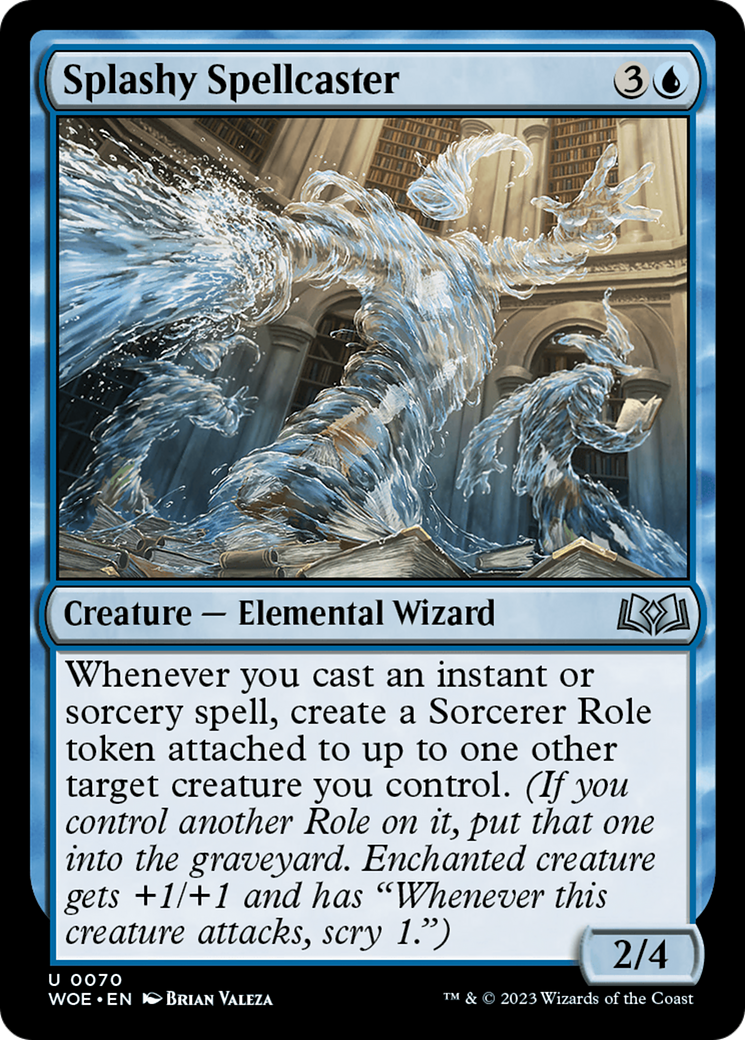 Splashy Spellcaster [Wilds of Eldraine] | PLUS EV GAMES 