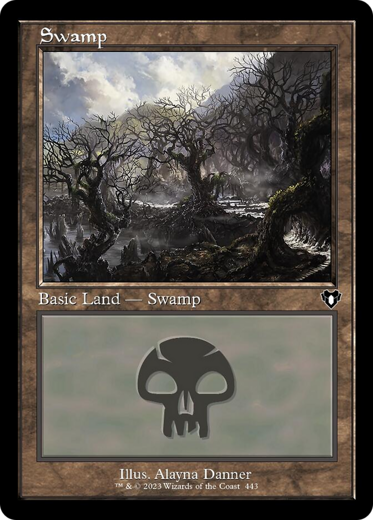 Swamp (443) (Retro) [Commander Masters] | PLUS EV GAMES 