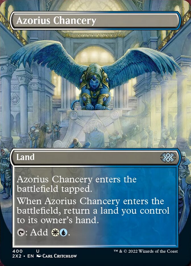 Azorius Chancery (Borderless Alternate Art) [Double Masters 2022] | PLUS EV GAMES 