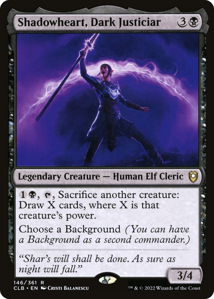 Shadowheart, Dark Justiciar [Commander Legends: Battle for Baldur's Gate]
