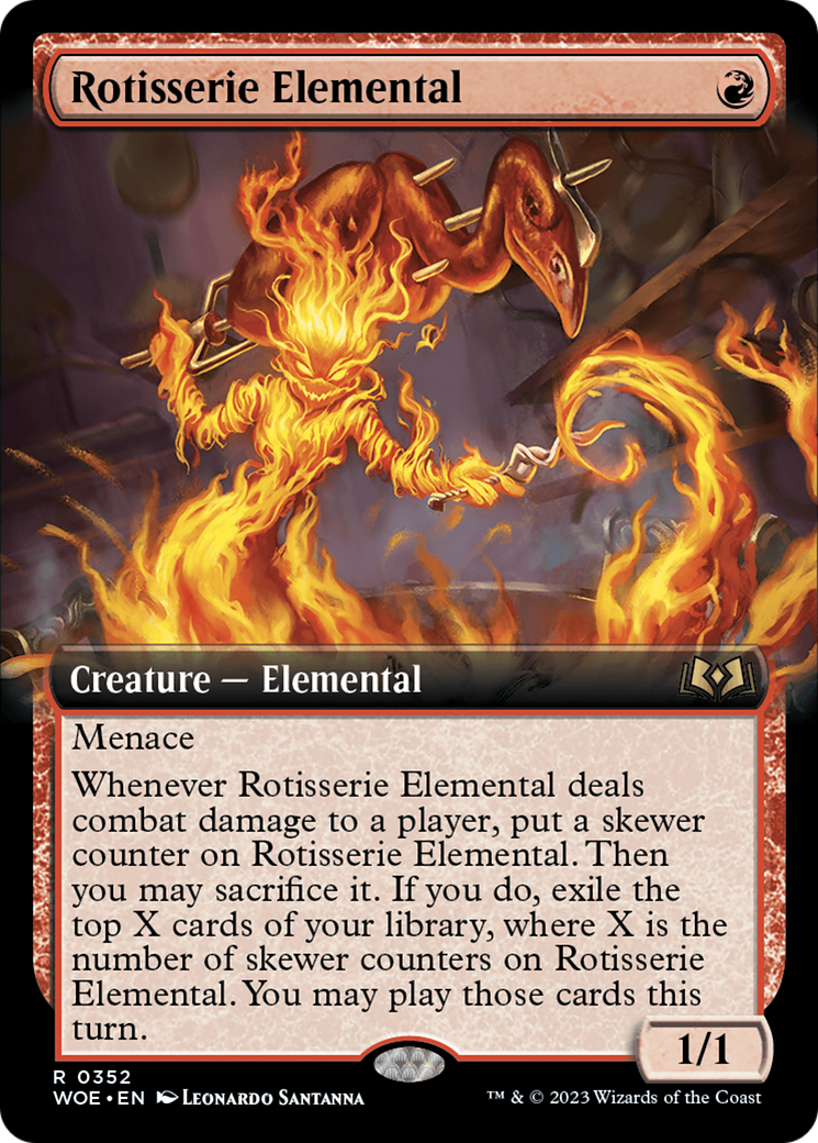 Rotisserie Elemental (Extended Art) [Wilds of Eldraine] | PLUS EV GAMES 