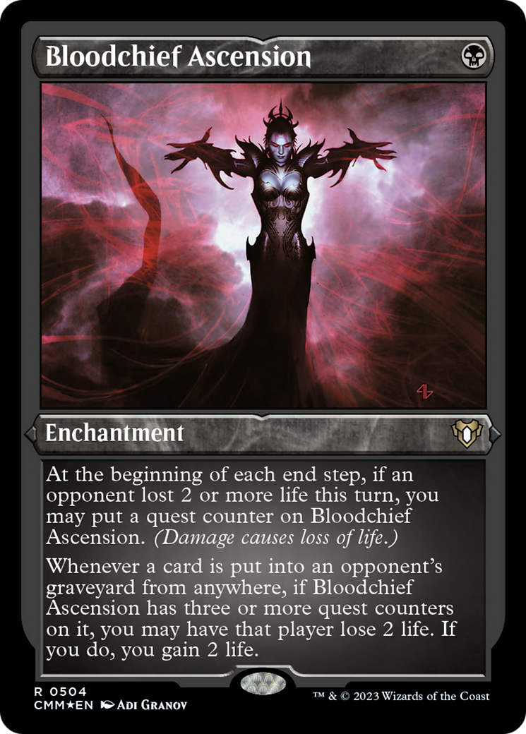 Bloodchief Ascension (Foil Etched) [Commander Masters] | PLUS EV GAMES 