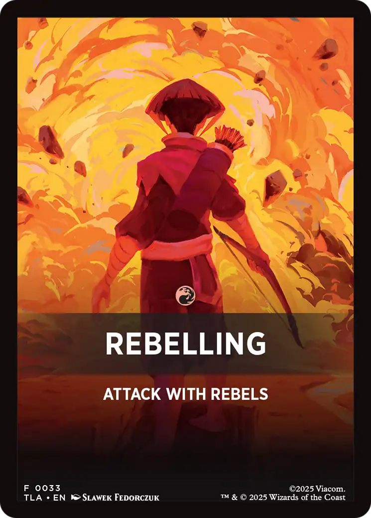 Rebelling Theme Card [Avatar: The Last Airbender Tokens] | PLUS EV GAMES 
