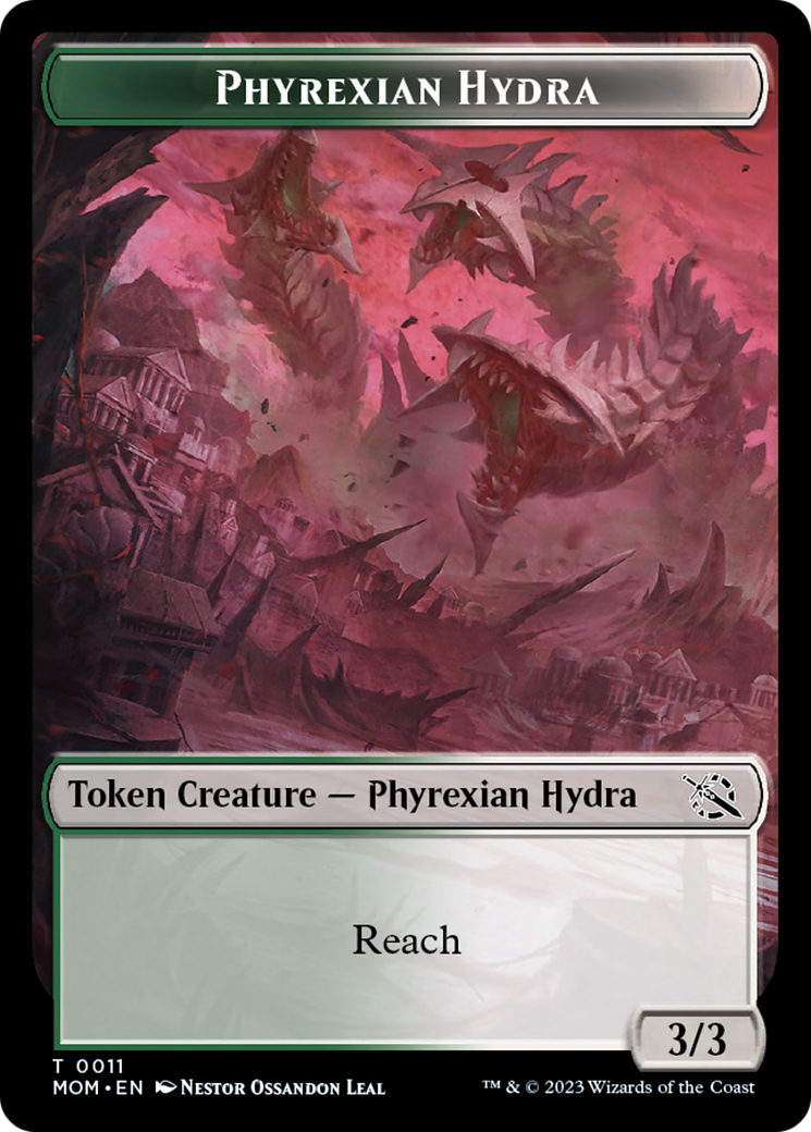 Warrior // Phyrexian Hydra (11) Double-Sided Token [March of the Machine Tokens] | PLUS EV GAMES 