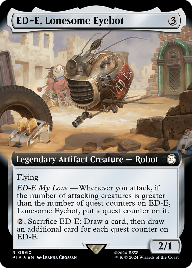 ED-E, Lonesome Eyebot (Extended Art) (Surge Foil) [Fallout] | PLUS EV GAMES 