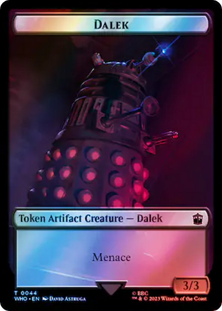 Dalek // Cyberman Double-Sided Token (Surge Foil) [Doctor Who Tokens] | PLUS EV GAMES 