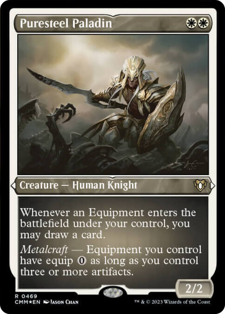 Puresteel Paladin (Foil Etched) [Commander Masters] | PLUS EV GAMES 