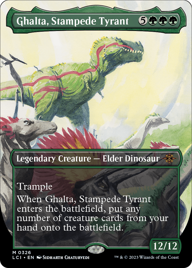 Ghalta, Stampede Tyrant (Borderless) [The Lost Caverns of Ixalan] | PLUS EV GAMES 