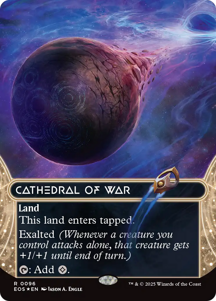 Cathedral of War (0096) (Borderless) (Galaxy Foil) [Edge of Eternities: Stellar Sights] | PLUS EV GAMES 