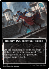 Bounty: Paq, Fleeting Filcher // Bounty Rules Double-Sided Token [Outlaws of Thunder Junction Commander Tokens] | PLUS EV GAMES 