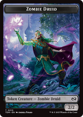 Zombie Druid // Treasure Double-Sided Token [Tarkir: Dragonstorm Tokens] | PLUS EV GAMES 