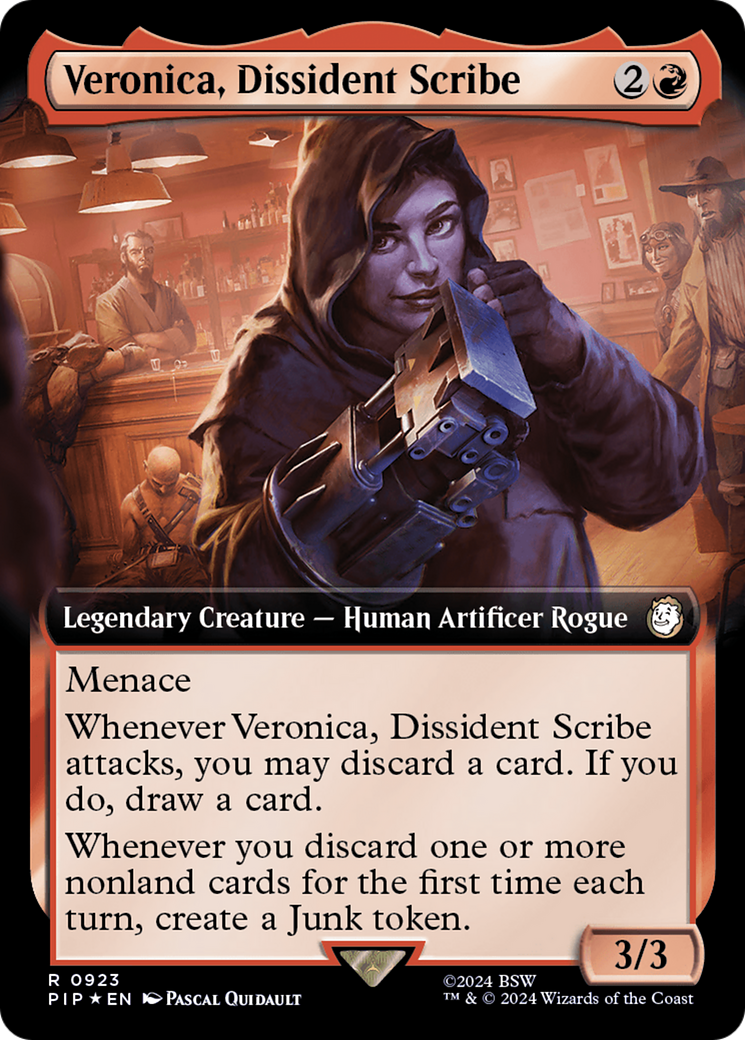 Veronica, Dissident Scribe (Extended Art) (Surge Foil) [Fallout] | PLUS EV GAMES 