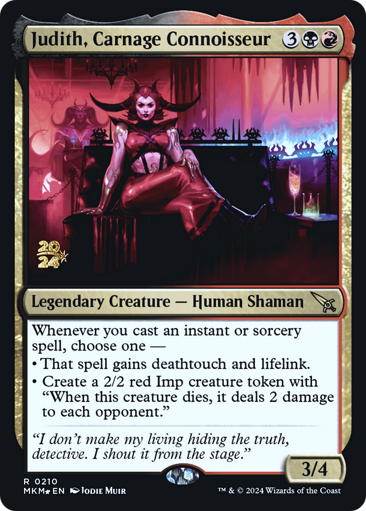 Judith, Carnage Connoisseur [Murders at Karlov Manor Prerelease Promos] | PLUS EV GAMES 