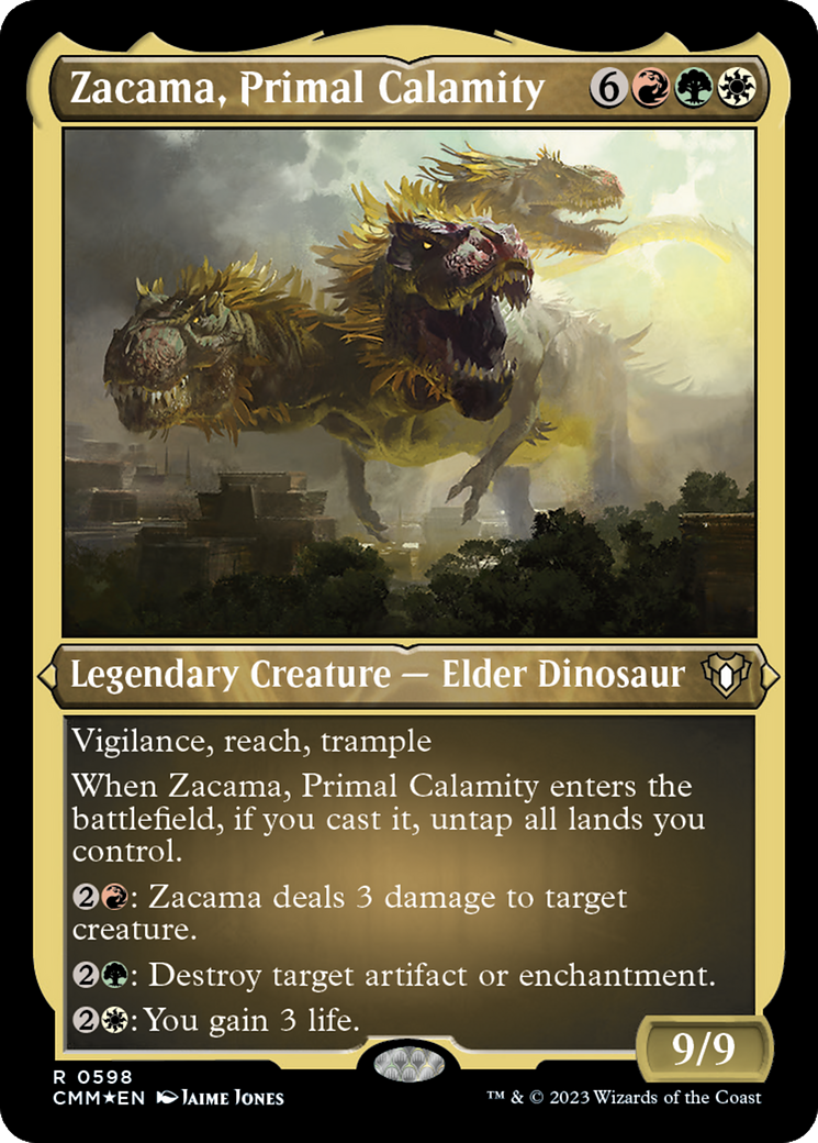 Zacama, Primal Calamity (Foil Etched) [Commander Masters] | PLUS EV GAMES 