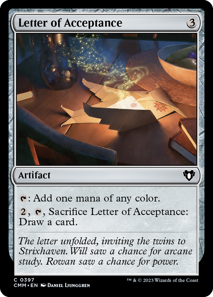 Letter of Acceptance [Commander Masters] | PLUS EV GAMES 