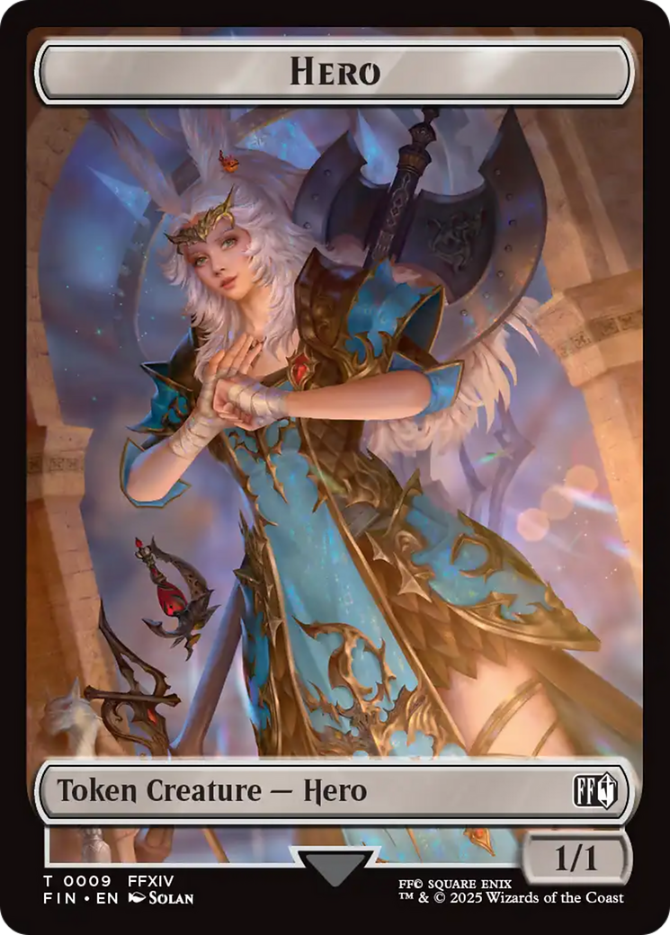 Hero (0009) // Bird (0017) Double-Sided Token [FINAL FANTASY Tokens] | PLUS EV GAMES 