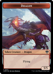 Saproling // Dragon (0021) Double-Sided Token [Commander Masters Tokens] | PLUS EV GAMES 