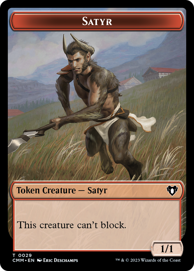 Satyr Token [Commander Masters Tokens] | PLUS EV GAMES 