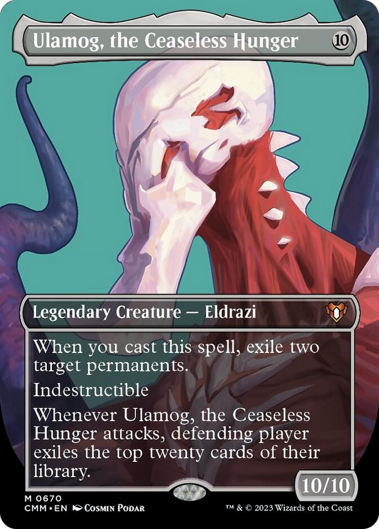 Ulamog, the Ceaseless Hunger (Borderless Profile) [Commander Masters] | PLUS EV GAMES 