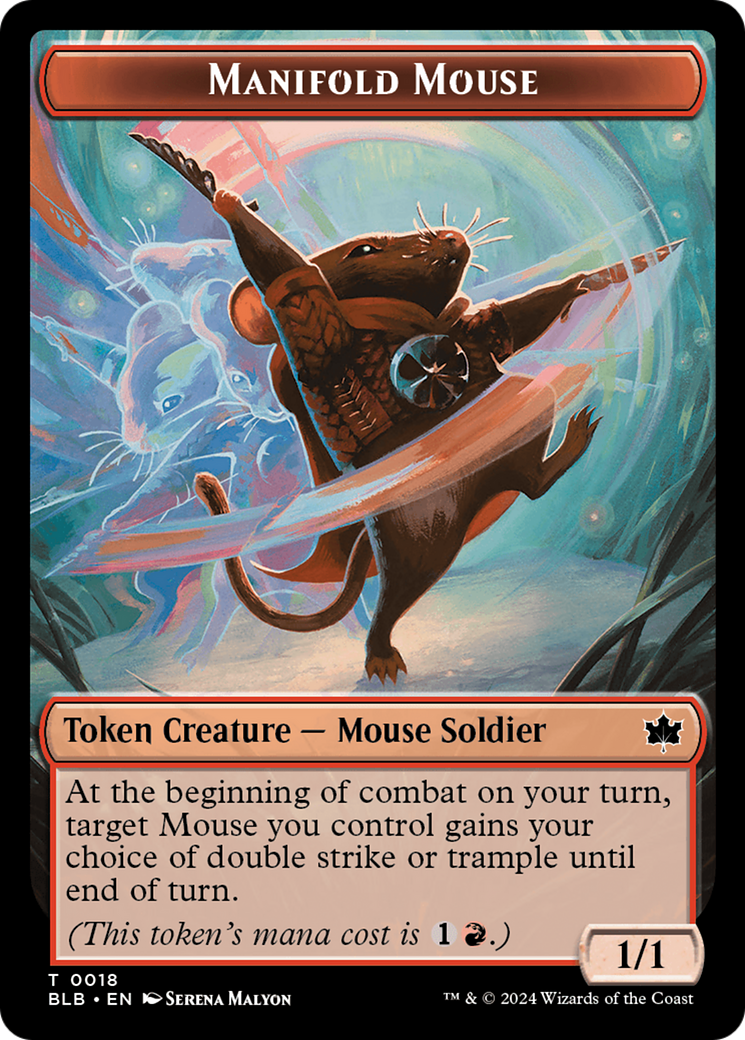 Sword // Manifold Mouse Double-Sided Token [Bloomburrow Tokens] | PLUS EV GAMES 