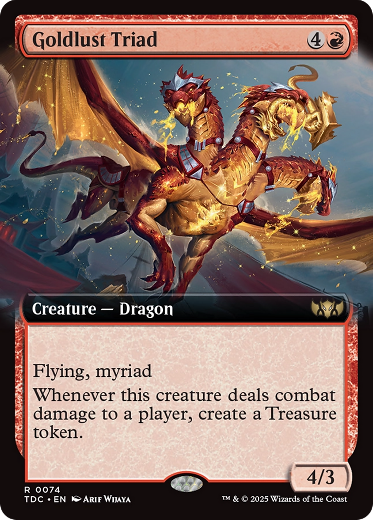 Goldlust Triad (Extended Art) [Tarkir: Dragonstorm Commander] | PLUS EV GAMES 