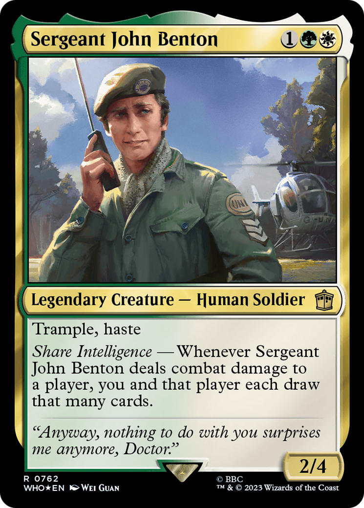 Sergeant John Benton (Surge Foil) [Doctor Who] | PLUS EV GAMES 