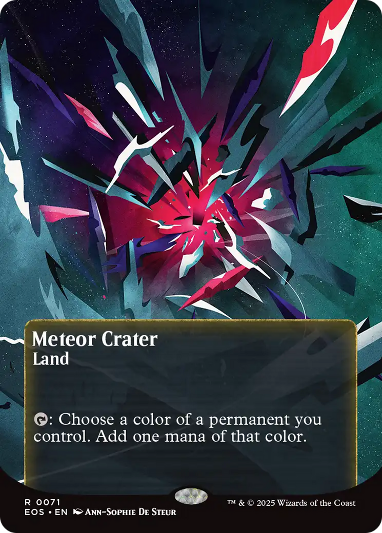 Meteor Crater (0071) (Borderless) [Edge of Eternities: Stellar Sights] | PLUS EV GAMES 