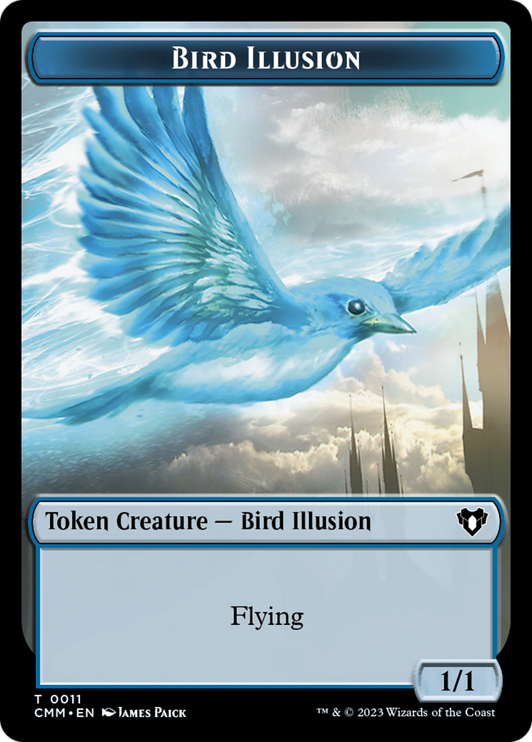 Spirit (0039) // Bird Illusion Double-Sided Token [Commander Masters Tokens] | PLUS EV GAMES 