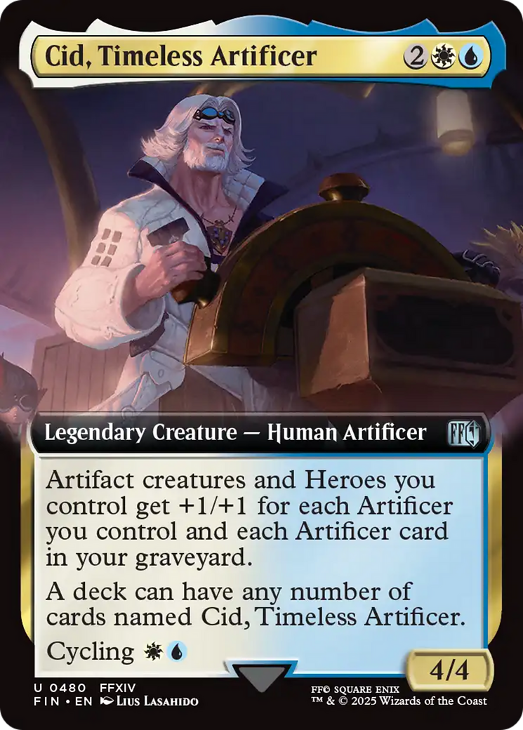 Cid, Timeless Artificer (Extended Art) [FINAL FANTASY] | PLUS EV GAMES 