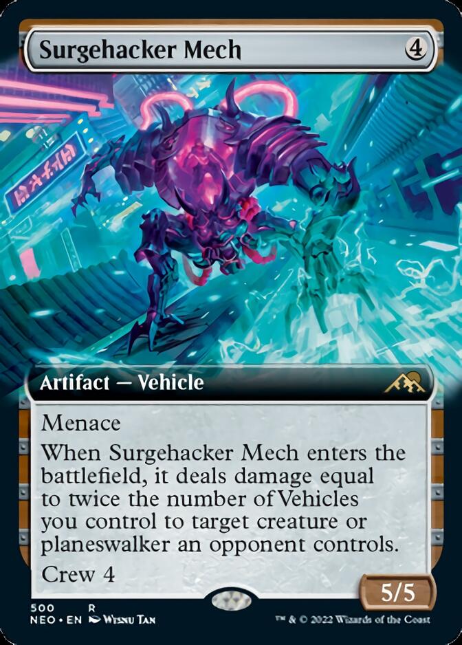 Surgehacker Mech (Extended Art) [Kamigawa: Neon Dynasty] | PLUS EV GAMES 