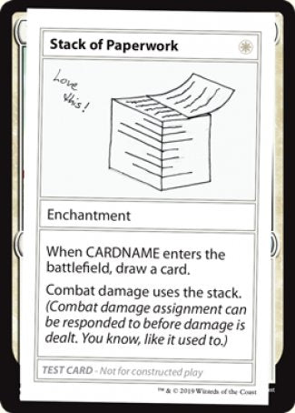 Stack of Paperwork (2021 Edition) [Mystery Booster Playtest Cards] | PLUS EV GAMES 