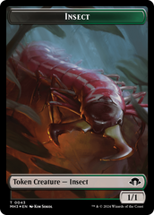 Insect (0043) (Ripple Foil) // Zombie Double-Sided Token [Modern Horizons 3 Tokens] | PLUS EV GAMES 