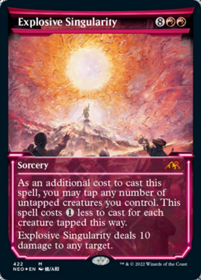 Explosive Singularity (Showcase) (Foil Etched) [Kamigawa: Neon Dynasty] | PLUS EV GAMES 