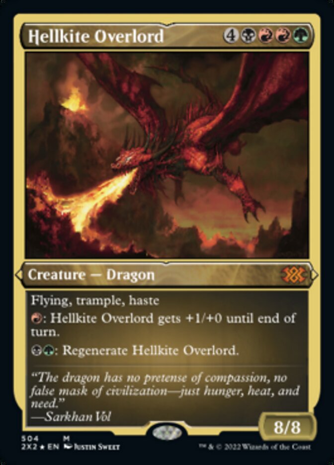 Hellkite Overlord (Foil Etched) [Double Masters 2022] | PLUS EV GAMES 