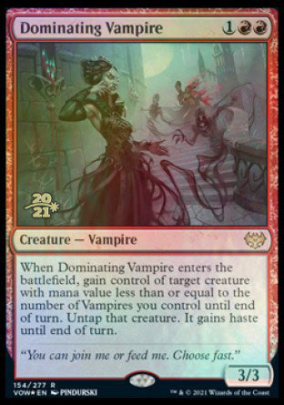 Dominating Vampire [Innistrad: Crimson Vow Prerelease Promos] | PLUS EV GAMES 