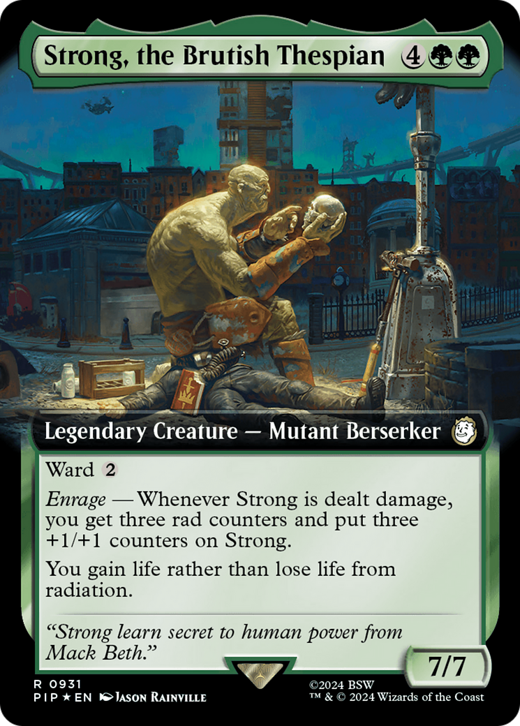 Strong, the Brutish Thespian (Extended Art) (Surge Foil) [Fallout] | PLUS EV GAMES 