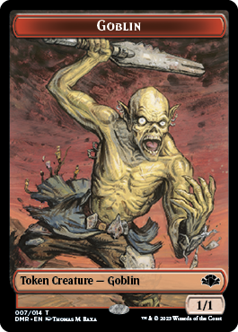 Goblin // Cat (003) Double-Sided Token [Dominaria Remastered Tokens] | PLUS EV GAMES 