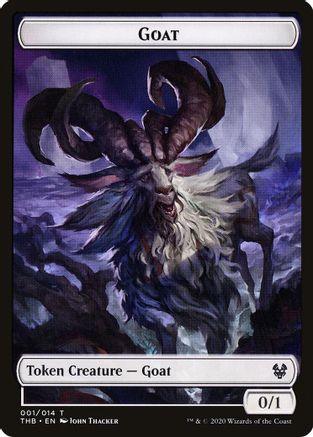 Goat // Human Soldier Double-sided Token [Theros Beyond Death Tokens]