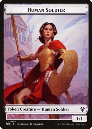 Human Soldier // Pegasus Double-sided Token [Theros Beyond Death Tokens]